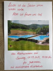 Mehr über den Artikel erfahren Abschwimmen 7.9.2025